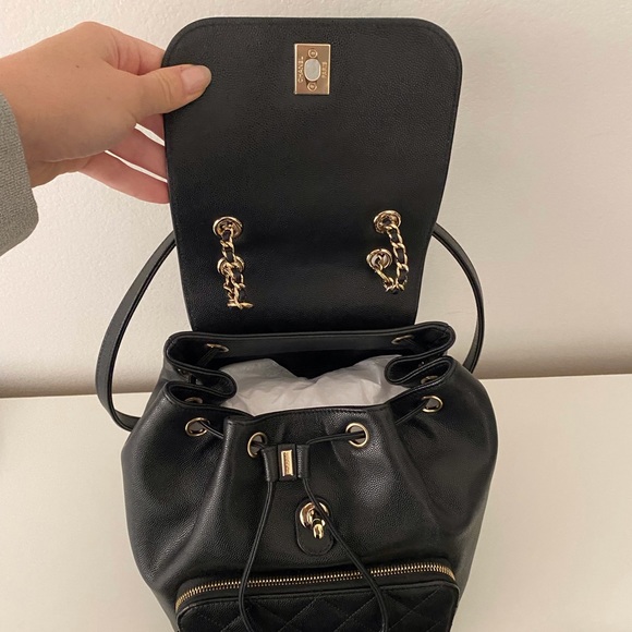 chanel Caviar Quilted Business Affinity Backpack Black LGHW - Picture 4 of 12